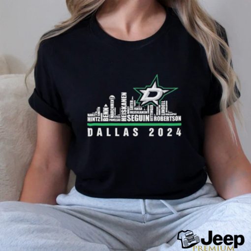 Official dallas Stars Skyline Players Name Dallas 2024 Shirt