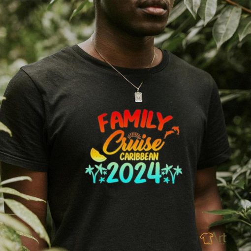 Official family Cruise Caribbean 2024 Vintage Retro Summer Vacation T shirt