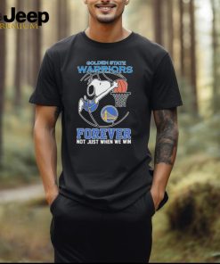 Official golden State Warriors Snoopy Basketball Fan Forever Not Just When We Win Love T Shirt
