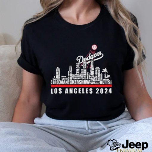 Official los Angeles Dodgers Skyline Players Name Los Angeles 2024 Shirt