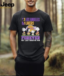 Official los Angeles Lakers Snoopy Charlie Brown Forever Not Just When We Win T Shirt