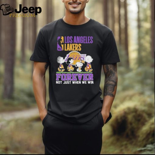 Official los Angeles Lakers Snoopy Charlie Brown Forever Not Just When We Win T Shirt