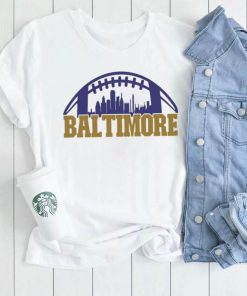 Official love City Baltimore Football Skyline T Shirt