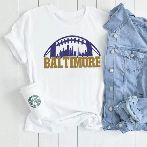 Official love City Baltimore Football Skyline T Shirt