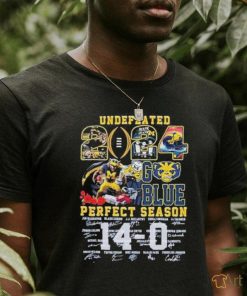 Official michigan Undefeated 14 0 Perfect Season Rose Bowl 2024 Champs Go Blue Shirt