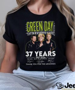 Official official Green Day The Saviors Tour 37 Years 1987 2024 Thank You For The Memories Signatures Shirt