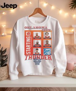 Official oklahoma City Thunder Basketball Team Starting 5 2024 Season T Shirt