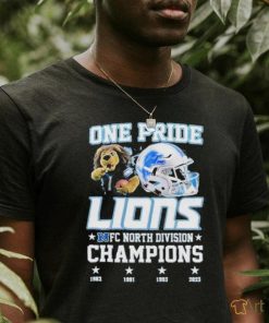 Official one Pride Detroit Lions NFC North Division Champions 2023 T Shirt