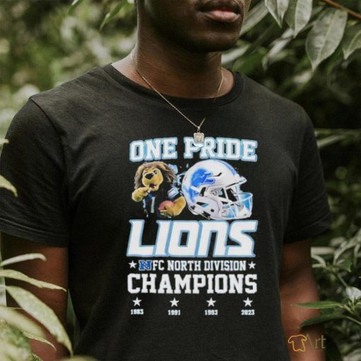 Official one Pride Detroit Lions NFC North Division Champions 2023 T Shirt