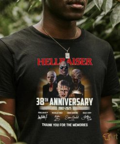 Official original Hellraiser 38th Anniversary 1987 2025 Thank You For The Memories Signatures Shirt