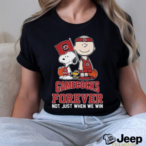 Official peanuts Characters South Carolina Gamecocks National Championship Forever Not Just When We Win Shirt