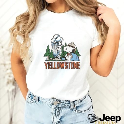 Official peanuts Snoopy x Yellowstone National Park shirt