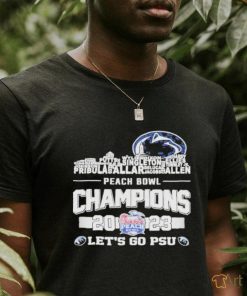 Official penn State Football Skyline Players Name 2023 Peach Bowl Champions Let’s Go PSU T Shirt