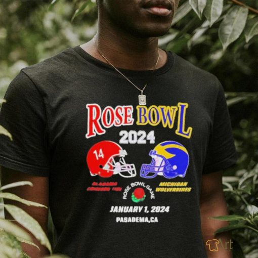 Official rose Bowl 2024 Crimson Tide Vs Wolverines Football Shirt