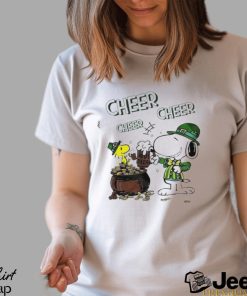 Official snoopy And Woodstock Cheer Cheer Beer St Patrick's Day Shirt