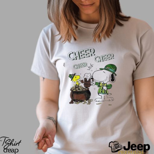 Official snoopy And Woodstock Cheer Cheer Beer St Patrick’s Day Shirt