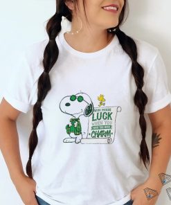 Official snoopy And Woodstock Who Needs Lucky Charm St Patrick’s Day Shirt