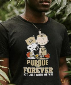 Official the Peanuts Movie Characters Purdue Boilermakers Forever Not Just When We Win Shirt