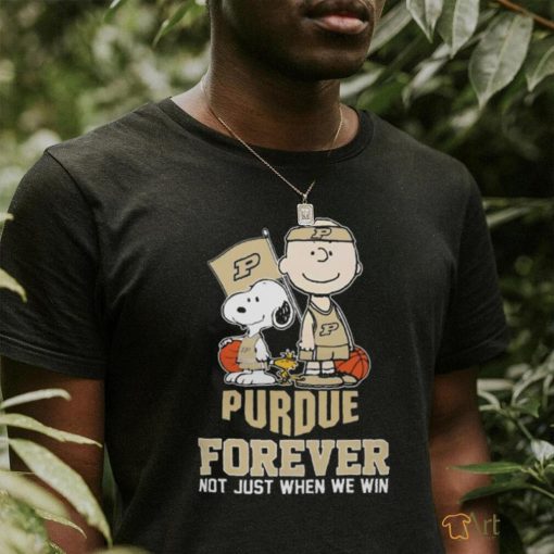 Official the Peanuts Movie Characters Purdue Boilermakers Forever Not Just When We Win Shirt