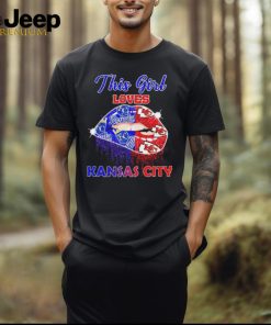 Official this Girl Loves Her Kansas City Chiefs And Kansas City Royals Lips Diamonds Shirt