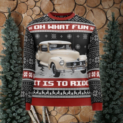 Oh What Fun It Is To Ride For Men Personalized Photo Ugly Sweater