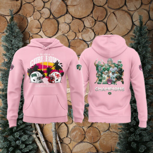 Ohio Bobcats Cure Bowl Champions 2024 Pink Hoodie