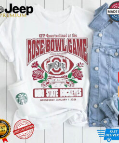 Ohio State Buckeyes College Football Playoff 2025 Quarterfinal AT The Rose Bowl Game UNISEX 2D T Shirts