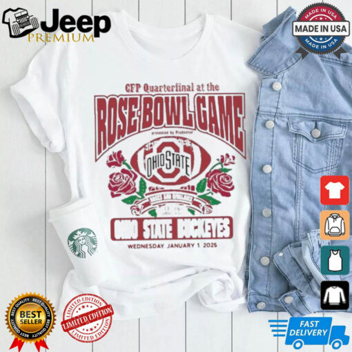 Ohio State Buckeyes College Football Playoff 2025 Quarterfinal AT The Rose Bowl Game UNISEX 2D T Shirts