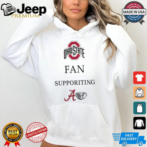 Ohio State Buckeyes Fan Supporting Alabama Crimson Tide Football T shirts