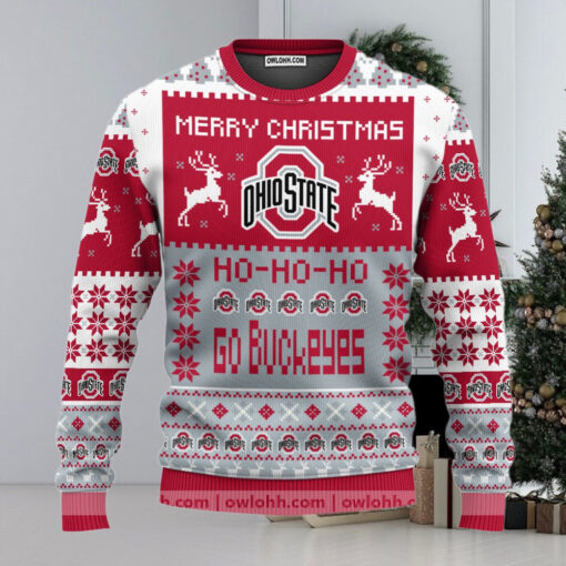 Ohio State Buckeyes Merry Christmas  Ugly Christmas Sweaters