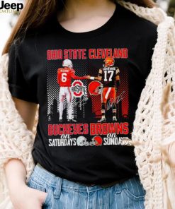 Ohio State Buckeyes On Saturdays Cleveland Browns On Sundays Signatures Sports Shirt