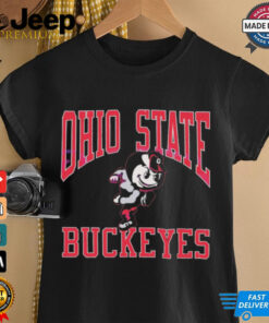 Ohio State Buckeyes mascot vintage shirt featuring a retro design with the iconic mascot and classic team colors, celebrating the team's rich history.