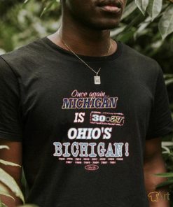 Ohio State Football Fans. Once Again, Michigan is Ohio's Bichigan! Red Long Sleeve T Shirt