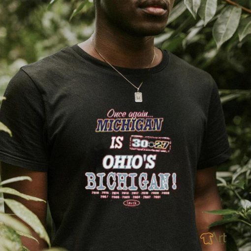 Ohio State Football Fans. Once Again, Michigan is Ohio’s Bichigan! Red Long Sleeve T Shirt
