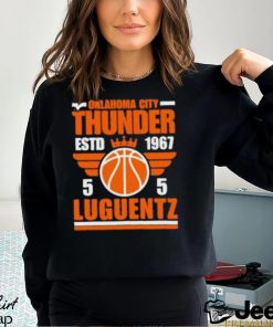 Oklahoma City Thunder Luguentz 5 Basketball Retro T Shirt