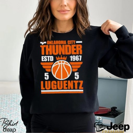 Oklahoma City Thunder Luguentz 5 Basketball Retro T Shirt