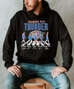 Oklahoma City Thunder Players On Road Signatures Shirt