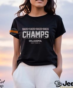 Oklahoma Softball Back To Back To Back To Back Shirt