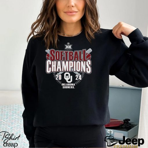 Oklahoma Sooners 2024 Big 12 Softball Conference Tournament Champions Locker Room T Shirt