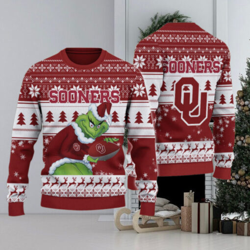 Oklahoma Sooners Grinch Ugly Christmas Sweater