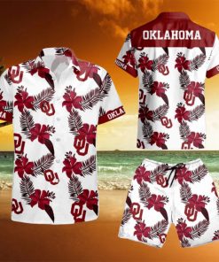 Oklahoma Sooners Logo 3D Hawaiian Shirt And Short