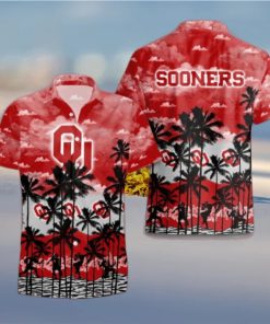 Oklahoma Sooners Palms Tree Hawaiian Shirt