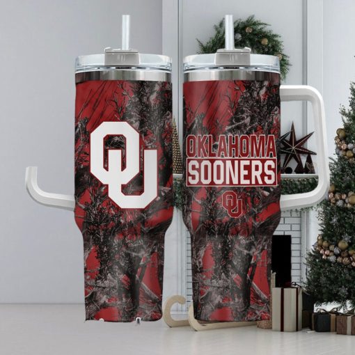 Oklahoma Sooners Realtree Hunting 40oz Tumbler