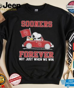 Oklahoma Sooners Snoopy Fan Forever Not Just When We Win And Lose T Shirt