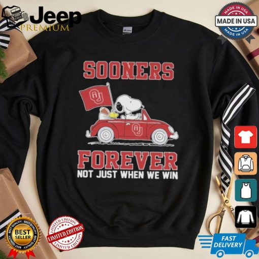 Oklahoma Sooners Snoopy Fan Forever Not Just When We Win And Lose T Shirt