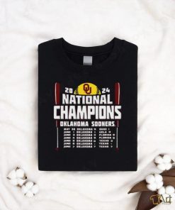 Oklahoma Sooners Women’s Softball 2024 National Champions Schedule shirt