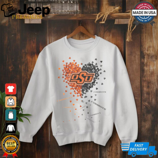 Oklahoma State Cowboys Heart Shirt0