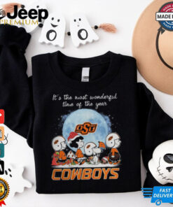 Oklahoma State Cowboys It The Most Wonderful Time Of The Year Peanut Characters Christmas Shirt