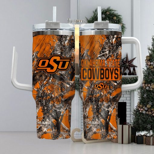 Oklahoma State Cowboys Realtree Hunting 40oz Tumbler