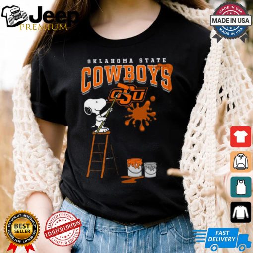 Oklahoma State Cowboys Snoopy Painting Shirt